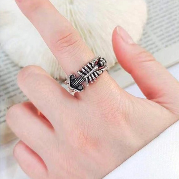Skeleton Backbend- Undead Gymnast Acrobat Corpse Mummy Anatomy Bones Gothic Ring - Picture 5 of 15